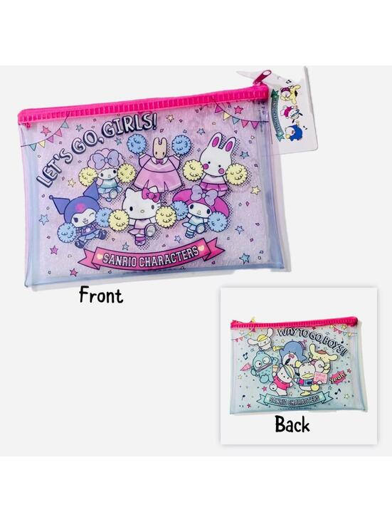 Sanrio Handbags - Sanrio Hello Kitty Tuxedo Sam Pink Blue Dual Design Flat Pouch Case NWT